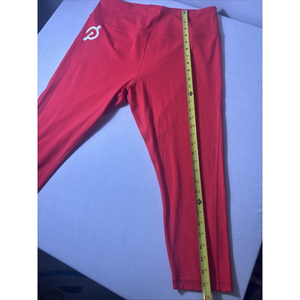 Peloton Red Capri Leggings Women Size XL High Waist Yoga Pants Stretch EUC - Picture 5 of 5